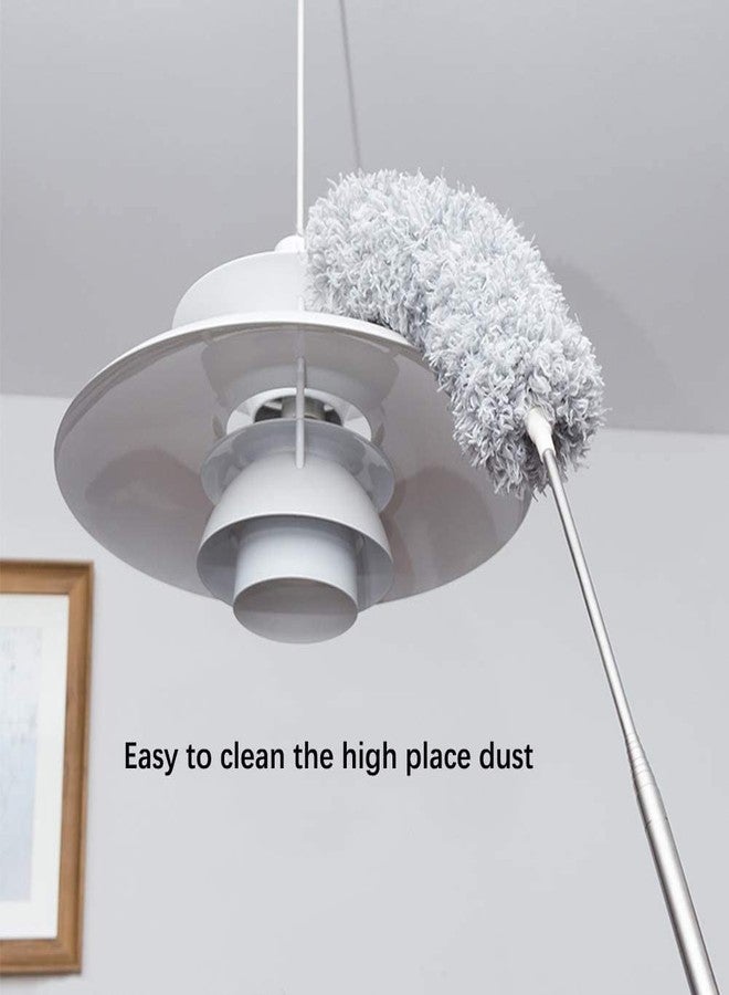 Qolixs Microfiber Flexible Cleaning Brush Feather Duster Magic Dust with Stainless Steel Extendable Handle Cleaner Fit Home Office Car Cleaning Tools for Home, Office - Image 4